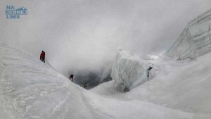 Podejście na Mont Blanc. Blisko schroniska Vallot