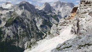 Droga na Triglav. Widok na Alpy Julijskie