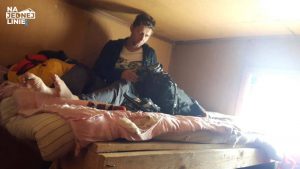 Kontener Prijut w środku góra Elbrus