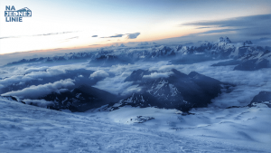 Wschód słońca na Elbrusie. Panorama Kaukaz