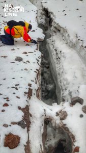Szczelina na lodowcu Kazbek
