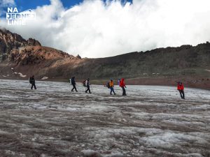 Lodowiec gergeti w drodze na Kazbek