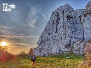 Skała w Rzędkowicach na kursie wspinaczkowym
