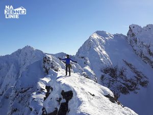 Kościelec szczyt w Tatrach. Wejście zimowe szlakiem