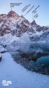 Panorama na z morskiego oka zimą