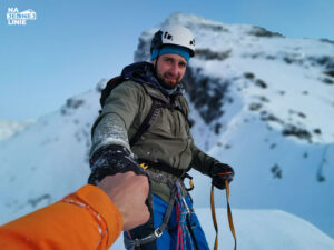 Czuba nad Karbem - szczyt. Wspinając się drogą Potoczka