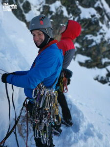 Początek drogi Klisia w Kotle Kościelcowym - wspinaczka