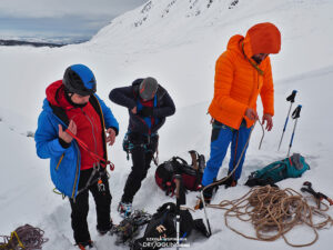 przygotowanie do wspinaczki zimą Czarny Staw
