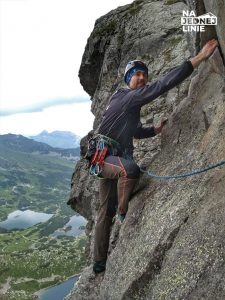 Trawers na drodze Stanisławskiego na zachodniej ścianie Kościelca